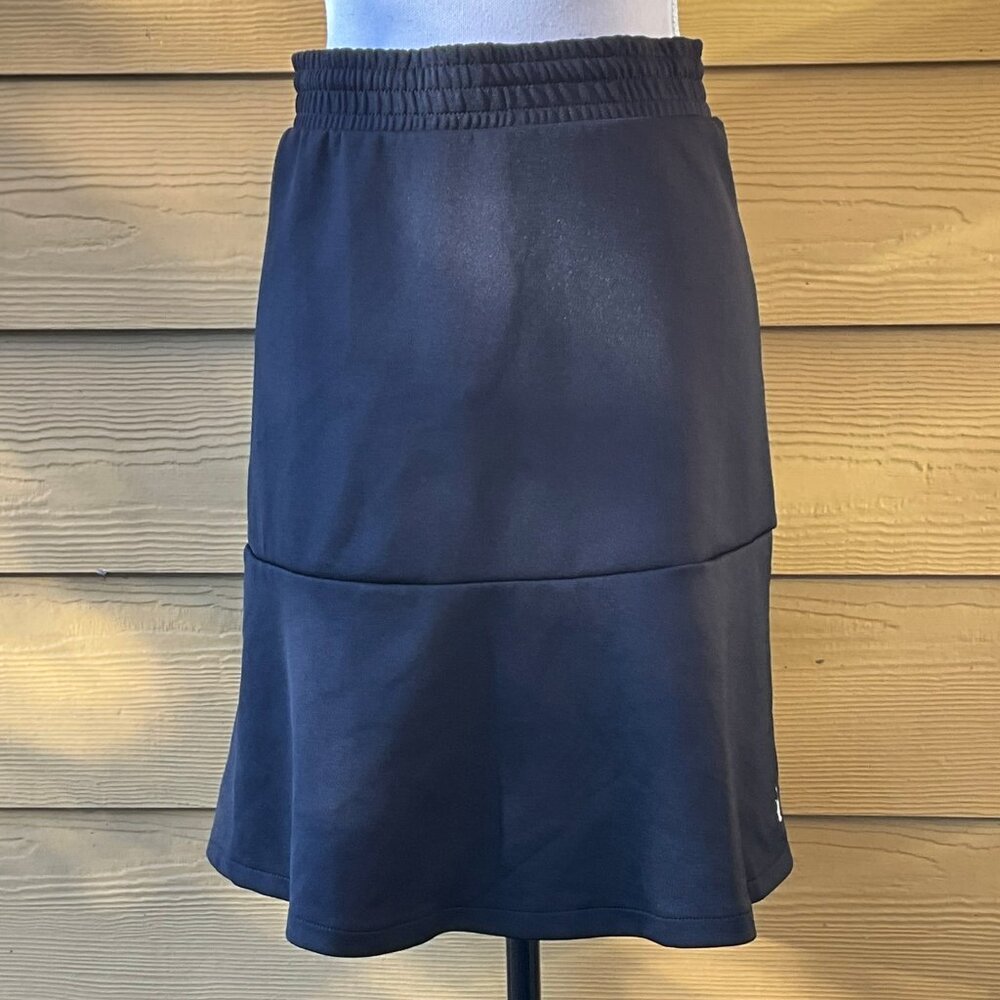 Adidas Originals 3-Stripes Skirt Black Athletic Flounce Hem Drawstring Size XL